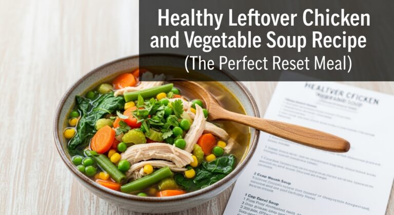 Healthy Leftover Chicken and Vegetable Soup Recipe (The Perfect Reset Meal)