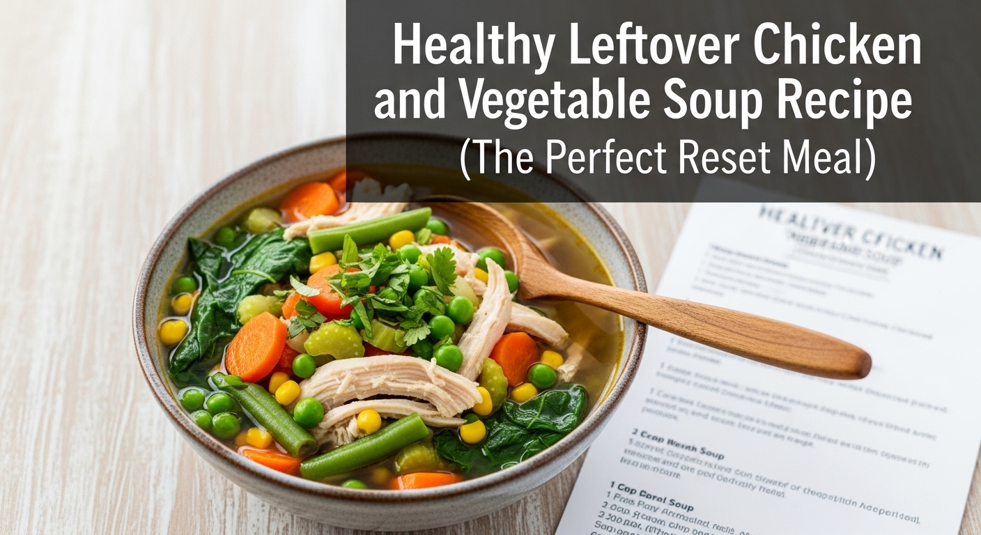 Healthy Leftover Chicken and Vegetable Soup Recipe (The Perfect Reset Meal)