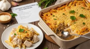 leftover chicken alfredo pasta bake recipe