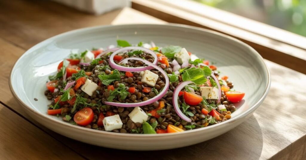 Puy lentil salad